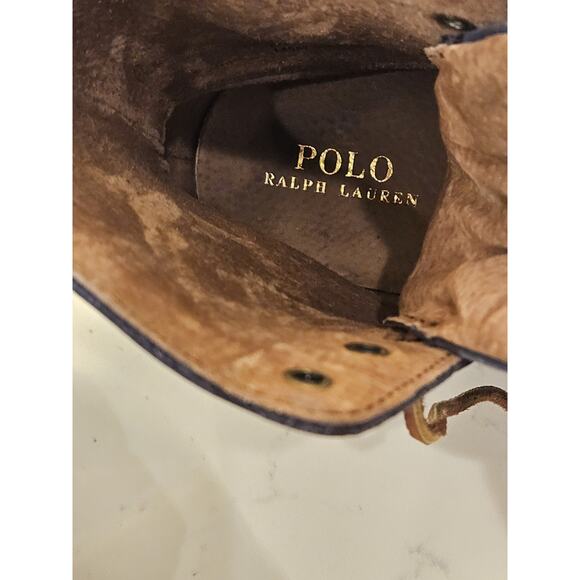 Polo Ralph Lauren Ranger Buckle Boots Men's Size 8D Blue Suede Classic Hip Hop - Picture 7 of 9